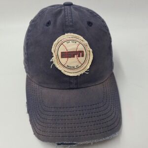 Vintage ESPN Hat Strapback (Fits Small) Blue Distressed Bristol Connecticut Logo